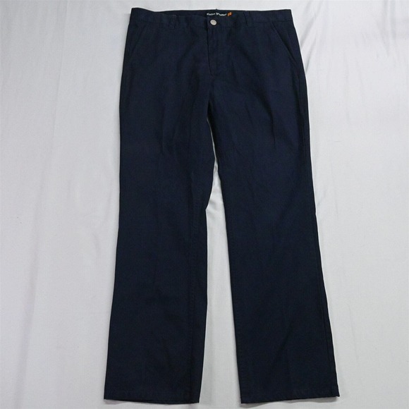 Tailor Vintage 36 x 32‎ Navy Blue Washed Straight Chino Pants - Picture 1 of 7